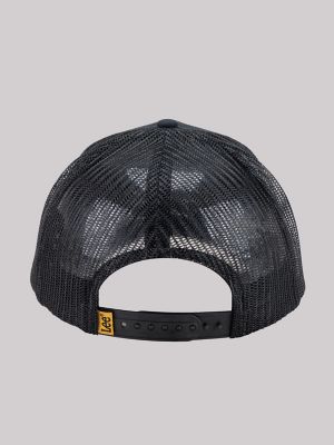 Men's Rubber Patch Twill Hat in Black