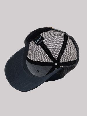 Men's Rubber Patch Twill Hat in Black