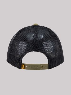 Men's Rubber Patch Twill Hat in Olive