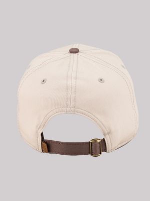 Men's Flag Patch Canvas Hat in Tan