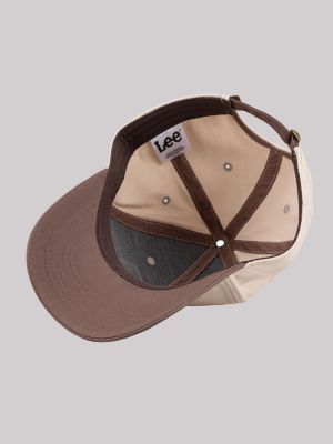 Men's Flag Patch Canvas Hat in Tan