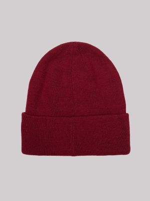 Leather Logo Patch Beanie