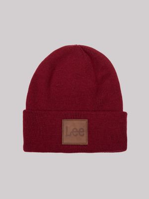 Leather Logo Patch Beanie