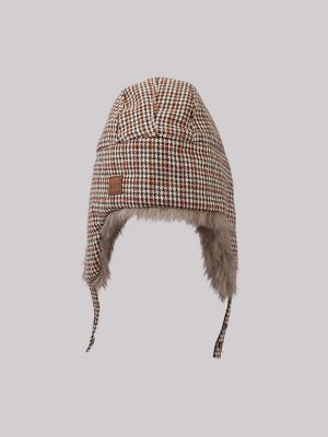 Men's Faux Fur Lined Plaid Hunting Hat