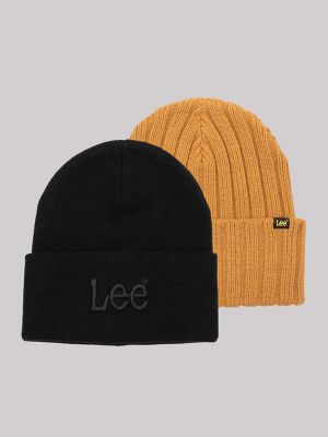 Two Pack Ribbed Beanie Set
