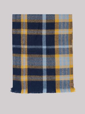 Plaid Scarf and Knit Beanie Set