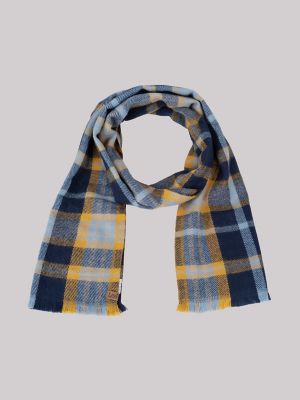 Plaid Scarf and Knit Beanie Set