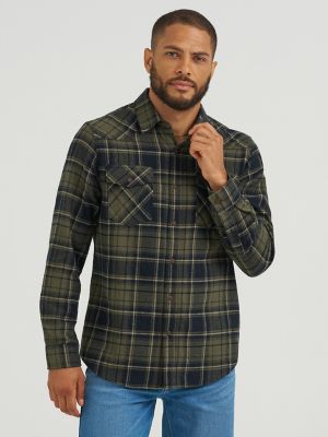 Men's Western Flannel Button Down Shirt