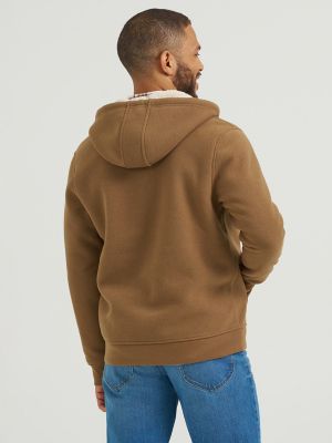 Men's Textured Sherpa Lined Hoodie