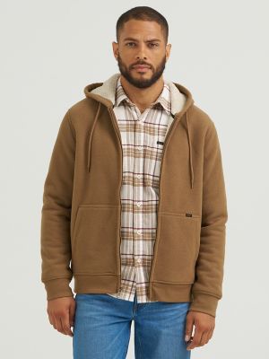 Men's Textured Sherpa Lined Hoodie