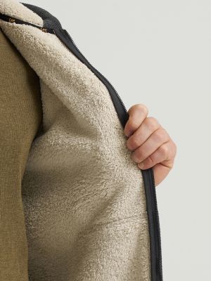 Men's Textured Sherpa Lined Hoodie in Charcoal Heather
