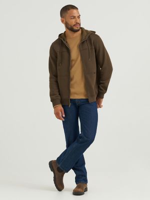 Men's Brushed Back Fleece Full Zip Hoodie