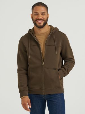Men's Brushed Back Fleece Full Zip Hoodie