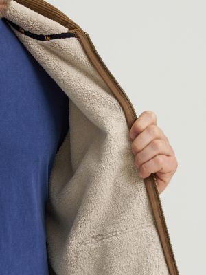 Men's Knit Corduroy Sherpa Lined Hoodie