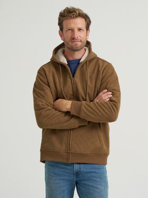 Men's Knit Corduroy Sherpa Lined Hoodie