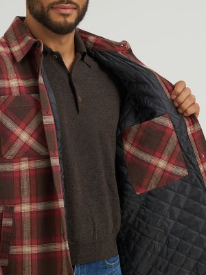 Men's Quilted Flannel Shirt Jacket