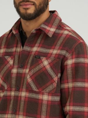 Men's Quilted Flannel Shirt Jacket