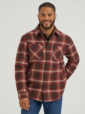Men's Quilted Flannel Shirt Jacket