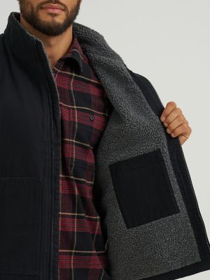 Men's Stonewashed Canvas Vest in Black