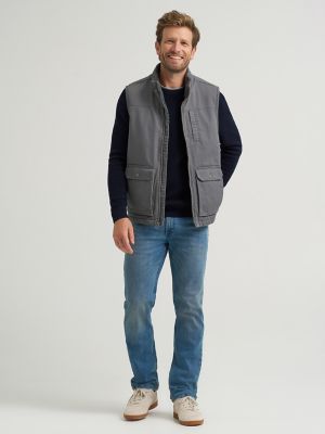 Men's Mini Herringbone Vest in Castlerock