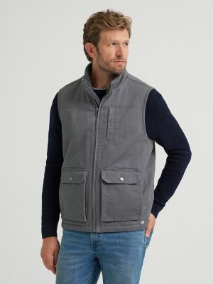 Men's Mini Herringbone Vest in Castlerock