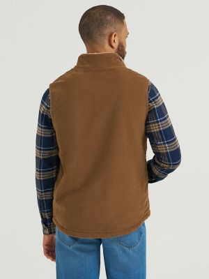 Men's Sherpa Lined Corduroy Vest