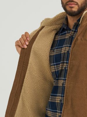 Men's Sherpa Lined Corduroy Vest