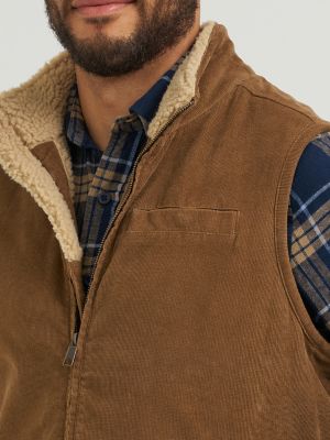 Men's Sherpa Lined Corduroy Vest