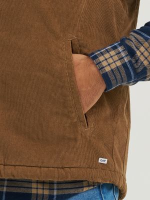 Men's Sherpa Lined Corduroy Vest