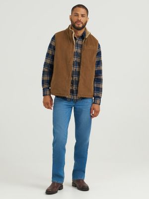 Men's Sherpa Lined Corduroy Vest