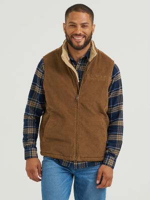 Men's Sherpa Lined Corduroy Vest