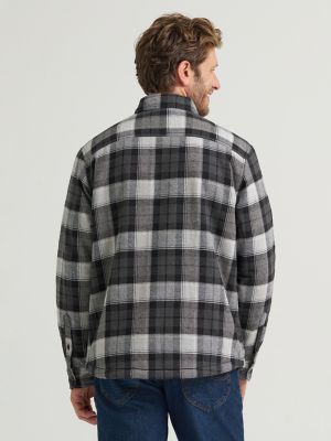 Men's Sherpa Lined Flannel Shirt Jacket