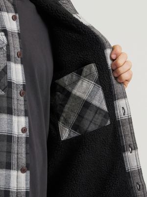 Men's Sherpa Lined Flannel Shirt Jacket
