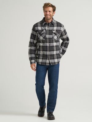 Men's Sherpa Lined Flannel Shirt Jacket