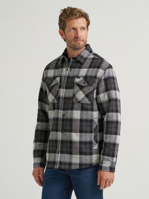 Men's Sherpa Lined Flannel Shirt Jacket