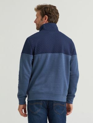 Men's Diamond Quilt Fleece 1/4 Zip Pullover