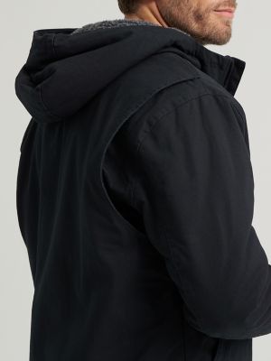 Men's Canvas Mechanic Bomber Jacket in Black