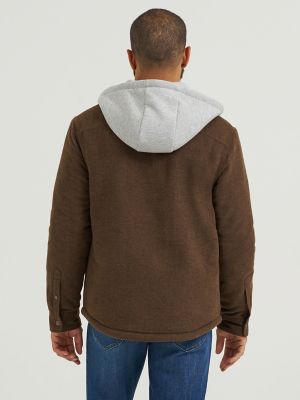 Men's Twill Flannel Hooded Jacket