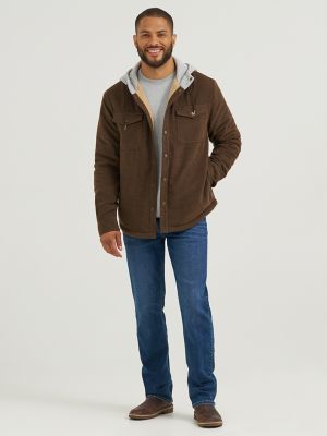 Men's Twill Flannel Hooded Jacket
