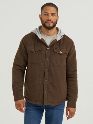 Men's Twill Flannel Hooded Jacket