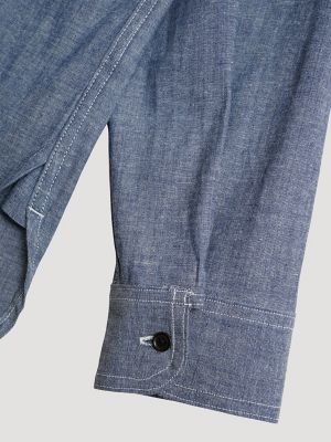 Men's Lee&reg; x Nigel Cabourn Railway Man Work Shirt in Denim Raw