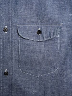 Men's Lee&reg; x Nigel Cabourn Railway Man Work Shirt in Denim Raw