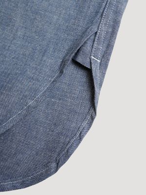 Men's Lee&reg; x Nigel Cabourn Railway Man Work Shirt in Denim Raw