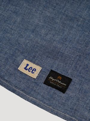 Men's Lee&reg; x Nigel Cabourn Railway Man Work Shirt in Denim Raw