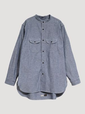 Men's Lee&reg; x Nigel Cabourn Railway Man Work Shirt in Denim Raw