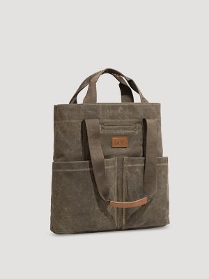 Women's Cargo Pocket Shoulder Bag in Dark Green