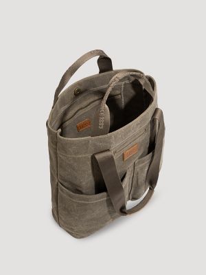 Women's Cargo Pocket Shoulder Bag in Dark Green