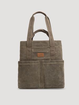 Women's Cargo Pocket Shoulder Bag in Dark Green