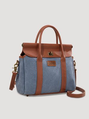 Women's Canvas Satchel in Jean
