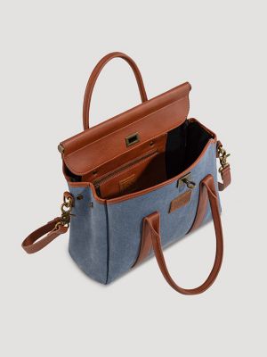 Women's Canvas Satchel in Jean